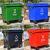 大型环卫垃圾桶660升户外大容量加厚挂车桶物业小区市政环保桶 660升加厚无盖绿色