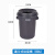 加厚圆形垃圾桶大号带轮子商用带盖物业户外环卫大容量垃圾箱 120L漏斗式垃圾桶（带底座）