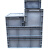 EU箱过滤箱物流箱塑料箱长方形周转箱欧标汽配箱工具箱收纳箱 中号3层 灰色