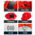 山头林村安全帽风扇太阳能安全帽双风扇工地带风扇ABS夏季夏天制冷双风扇 红色22000双空调+八风扇版