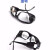 牛皮面罩电焊工强光眼镜透明黑色玻璃护目镜耐磨 10副灰色+1面罩+1绳