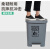 加厚塑料脚踏生活垃圾桶医用带盖室内厨房灰色商用大号垃圾桶 加强版100L灰桶黄盖