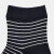 无印良品 MUJI 女式 合脚直角 袜口无橡筋 短袜（条纹）DAI03A0S 深海军蓝X横条 23-25cm