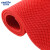 金诗洛 KZYT15 S型PVC镂空地毯 塑胶防水泳池垫浴室厕所防滑垫 加密5厚1.8m宽*1m红色