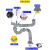 厨房垃圾处理器装防倒灌臭回流返虫下水管单双槽洗菜盆套装配件 溢水小堵头