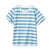 无印良品 MUJI 大童 印度棉天竺编织 条纹短袖T恤 CBF02A0S 蓝色 110