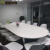 名理椭圆形办公会议桌白色简约北欧小型6/10人大板培训洽谈桌餐椅组合 5200*1200桌子带18把椅子