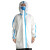 朗固 LANGGU 0820-9999一次性防护雨衣户外带帽加厚 白色 S