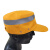 路宁 工作帽作业帽 可定制logo 黄色带反光条 15 
