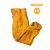 牛皮防烫电焊皮裤焊接防护衣焊工专用皮衣防阻燃 T黄色单层裤子 XL
