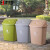 集华世 户外环卫垃圾桶商用大容量塑料摇盖果皮箱 【30L灰色有盖】JHS-0115