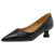 庄莉媛女士鞋子2024的新款品牌皮鞋通勤达人气质尖头浅口单鞋女2024春季 黑色 34