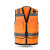 久匀 多功能夏季透气反光背心 建筑工地防护衣夜间施工反光服 荧光橙 XL