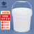 正奇谊 塑料水桶带盖密封桶提水桶 白色：15L