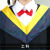 学士服文科大学生毕业礼服学院风班服表演礼服成人通用学位服垂布 黄色高端假领红领结 XL 适合身高190以上