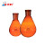 化科 棕色茄形烧瓶 玻璃耐热耐高温蒸馏旋蒸旋转蒸发反应瓶器 150ml/29