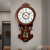 凯恩斯（KAIENSI） 挂钟客厅钟表欧式复古时钟摇摆石英钟表电波创意木质挂表家用 3340D-贝壳盘-霸.王扫秒机芯 12英寸