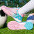 安·踏步女子儿童足球鞋碎钉TF中小学生女童训练鞋粉色防滑足球鞋 B6888粉色碎钉 35