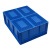 海斯迪克 EU周转箱塑料箱 汽配可堆式储物箱零件箱 蓝色无盖600*400*340