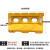 防撞桶三孔水马塑料围挡移动护栏吹塑滚塑隔离墩市政施工注水围栏 吹塑水马 1400*800(黄色14斤)