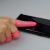 柯瑞柯林RJ500P手指套乳胶指套粉色卷边防滑均码300g约500只/包装