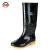 上海牌 702 高筒雨靴 劳保胶鞋防护靴防水鞋雨鞋PVC雨靴 黑色44码