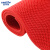 金诗洛 S型PVC镂空地毯 塑胶防水泳池垫浴室厕所防滑垫 加密5厚2.0m宽*1m红色 JM0020