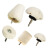 跃励工品带柄白布轮 镜面抛光上蜡布轮蘑菇圆柱圆锥绒布轮磨头 蘑菇50 一个价 