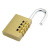 谋福（CNMF）黄铜3位4位密码锁 行李箱橱柜健身房号锁 防水防锈（21cm三位密码锁）