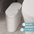 智能感应式垃圾桶2023自动卫生间厕所纸篓窄夹缝带盖电动 9L-白色-充电款(智能感应+一键