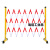 玻璃钢伸缩围栏管式绝缘安全隔离可移动折叠硬质电力施工防护栏杆 1.2*3.5米 红白色