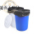 厨房垃圾桶大号带盖商用容量加厚公共户外环卫塑料工业圆形桶酒店 60L蓝色无盖+袋子