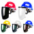 配安全帽式支架面屏面罩防护冲击头戴式焊帽电焊工专用烧氩弧焊接 嘉博森 支架+灰屏