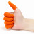 适用于一次性手指套防护劳保耐磨加厚乳橡胶护指防滑点钞美容美甲 橙色防滑指套100只 M码