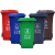 施韵令户外垃圾桶大号容量工业分类厨余室外带盖商用大型环卫箱120L红色有害垃圾桶