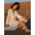 雅格罗伊适合去新疆西藏云南旅游的衣服沙漠长裙西藏云南旅游穿搭拍照衣服 白色 单排扣裙 S