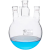 蜀牛 直四口烧瓶 圆底球形蒸馏瓶 高硼硅 标口 玻璃四颈烧瓶 反应器 500ml/24*4