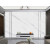 培洋80260新款客厅岩板电视背景墙连纹沙发背景搭配格栅造型全屋定制 米白色