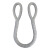 铸固 起重吊绳 两头双扣圆环形工业锁具耐磨尼龙编织吊装绳组合索具 4吨4米 