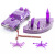 童捷优AC-03B角斗牛士 TFP紫色配色复活版飞过山带地台变形·金刚机器人 紫色飞过山+丧尸飞过山（简装）