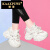 咖谱（KAAXPUWI）女士透气老爹鞋2024夏季镂空系带舒适休闲运动鞋女 杏色 33