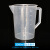 级透明加厚耐高温耐酸碱PP塑料量杯 烧杯 三角量杯 锥形杯 3000ml加厚量杯
