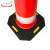 天意州 道路橡胶反光路锥 交通警示锥   橡胶+EVA材质（总高93㎝底座44*44㎝）红白 