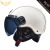 3C认证电动车头盔男女士四季摩托车哈雷半盔冬季款保暖防寒安全帽 白色短茶镜