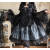 橦舟渡【寂夜教堂】白糖少女原创设计Lolita洋装暗黑哥特风jsk连衣裙夏 黑色披肩 M