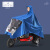 牛津布电动车摩托车单双人雨衣踏板电瓶车男女款骑行专用雨披 单人-4XL蓝色无面罩 XXXXL
