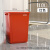 商用无盖大垃圾桶2024新款客厅大容量厨房厕所饭店餐饮高颜值 10L红色长方形桶