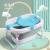 贝氏婴童（Bestbaby）家用PP材质折叠宝宝洗澡盆 卡通可爱沐浴盆 加固底婴幼儿折叠浴桶 活力橙浴桶+悬浮垫