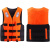 蔻刻（QOKE）专业救生衣大浮力成人浮潜装备游泳背心船用自救生口哨营 橙色XL