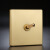 汉顿复古插座面板北欧简约家装主题黄铜拨杆开关86型暗装 金色118二十孔